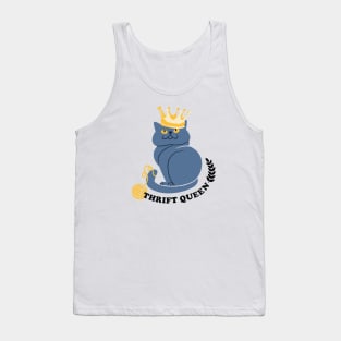 Cute Cat Thrift Queen Tank Top